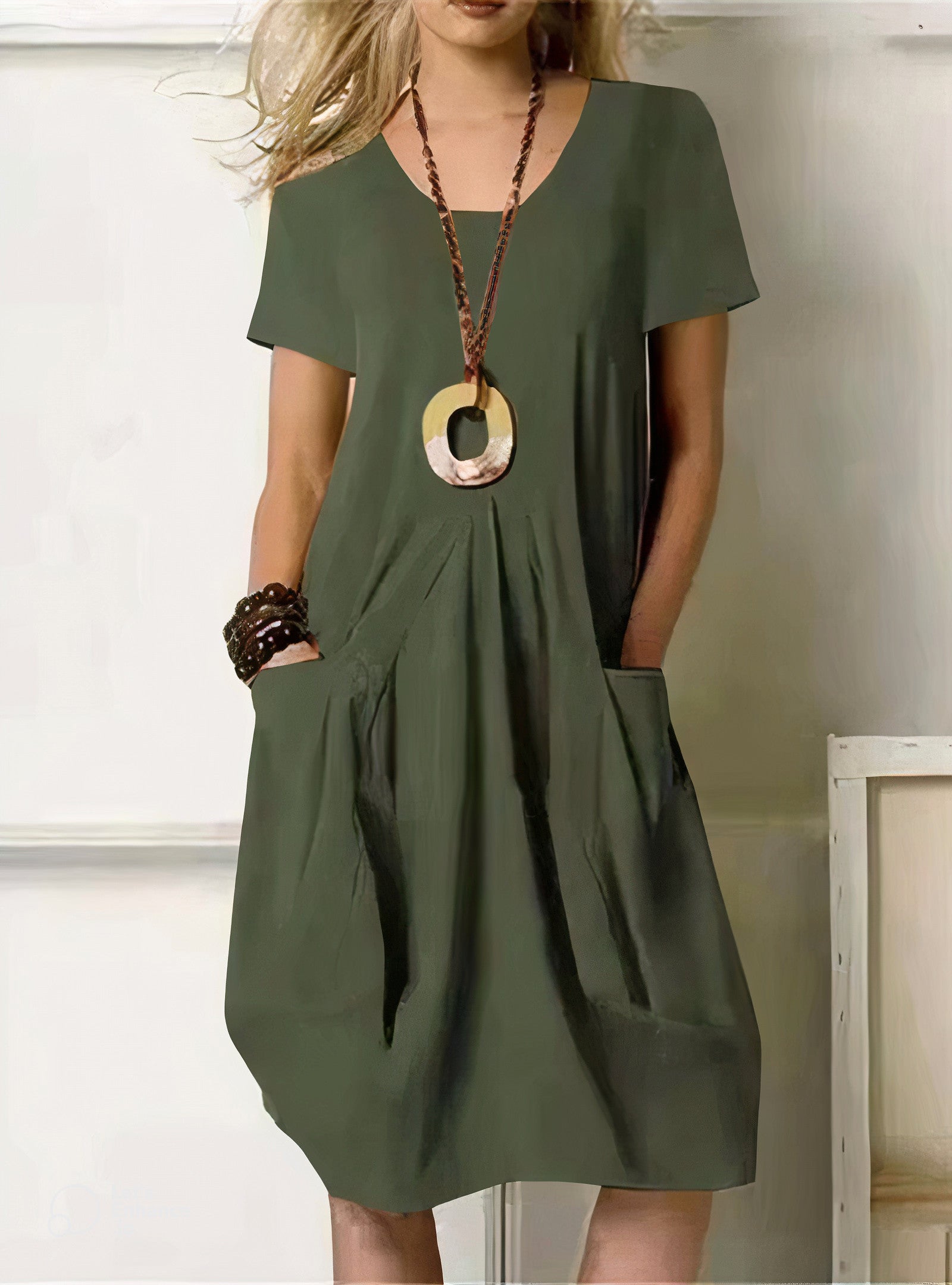 Erica | Comfortable Loose-Fit Pocket Dress