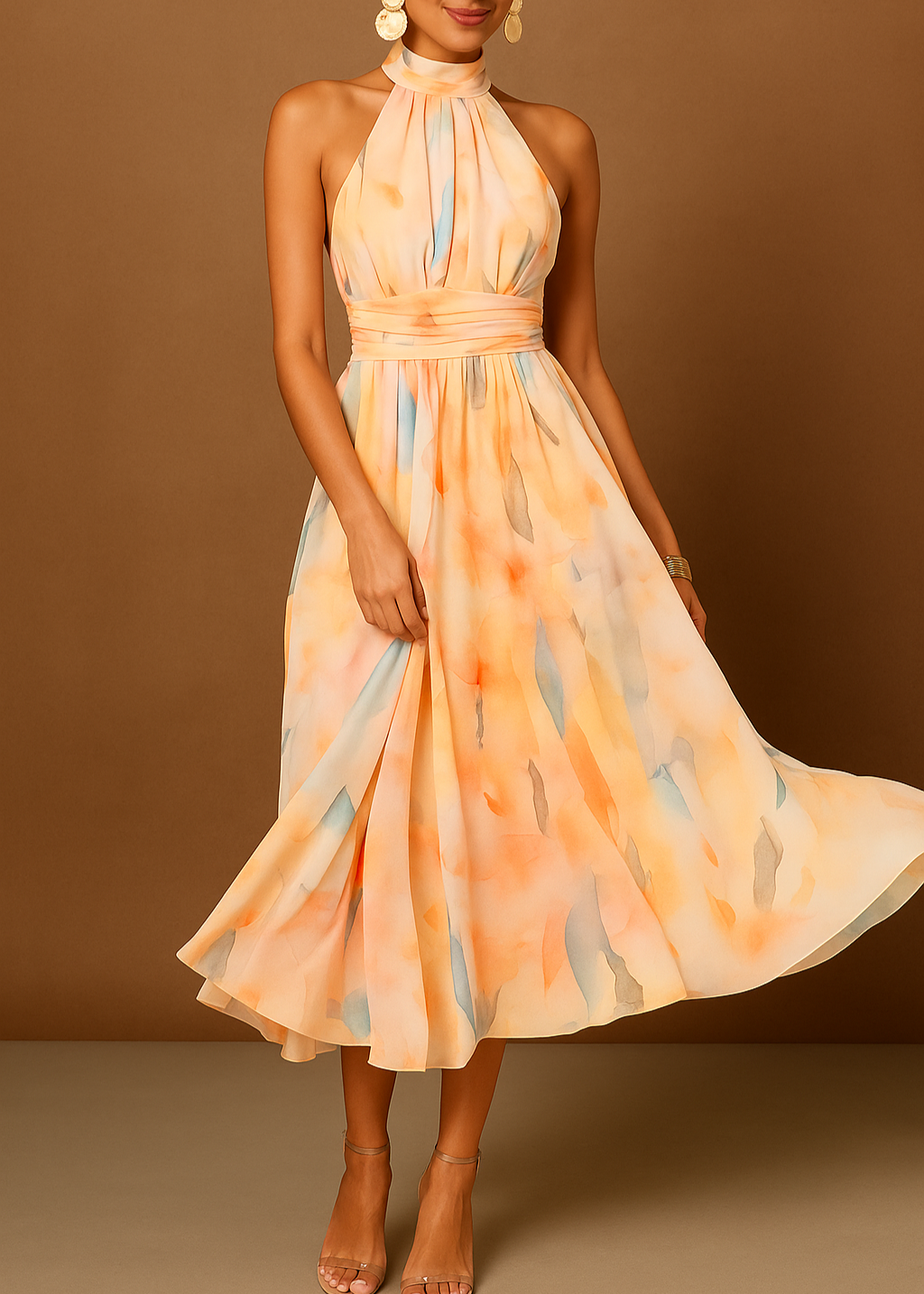 Cheryl - Pastel Dream Flowing Maxi Dress