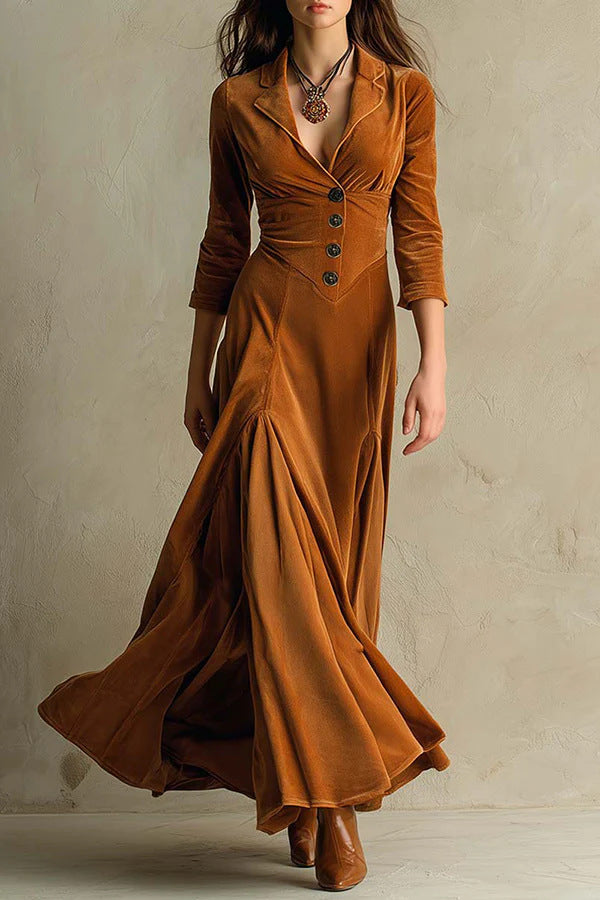Anna | Long Velvet Dress