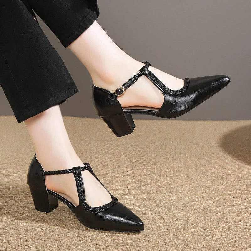 Valenti | Classic T-Strap Shoes
