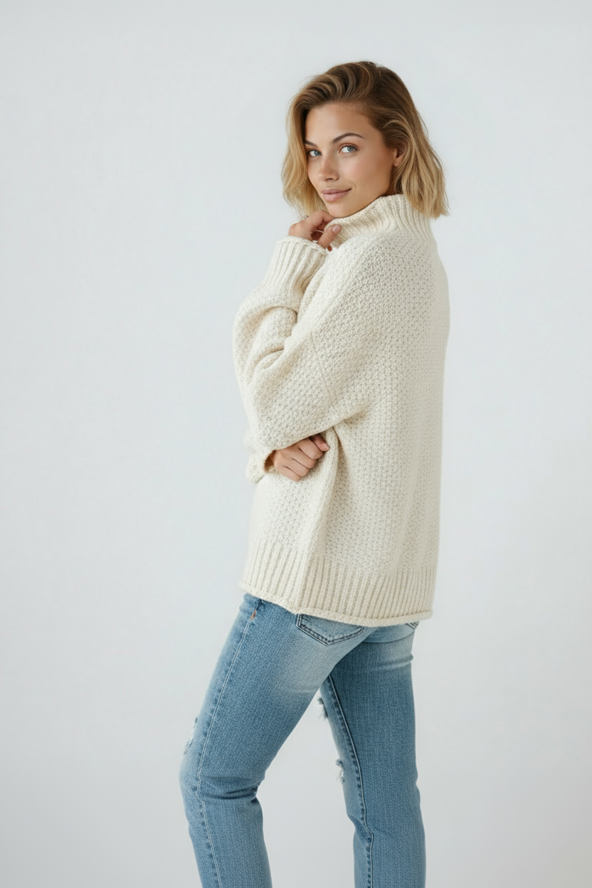 Evy | Knitted with a Turtleneck and Long Sleeves