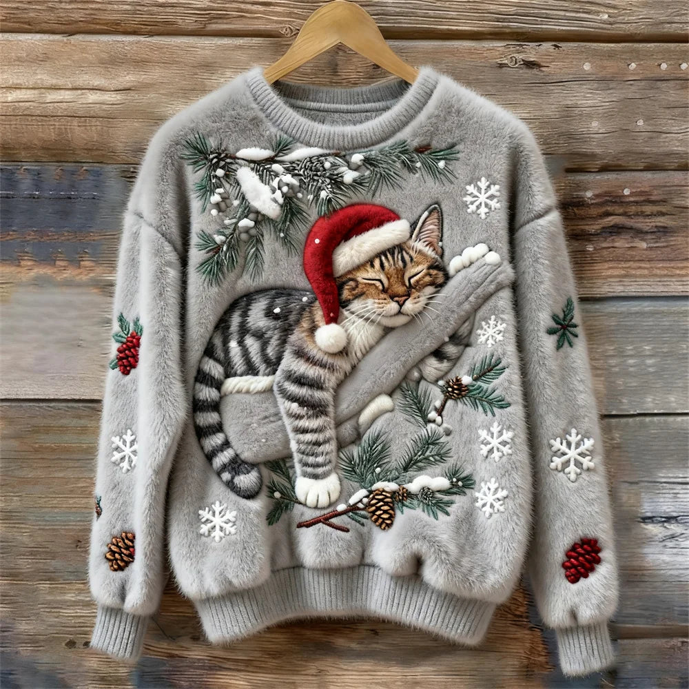 Serena | Winter Christmas Cat Jumper