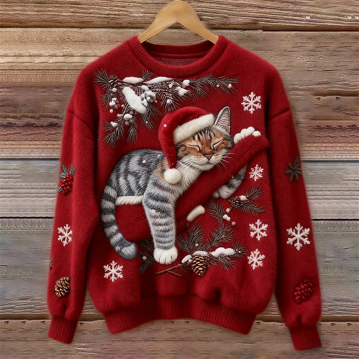 Serena | Winter Christmas Cat Jumper