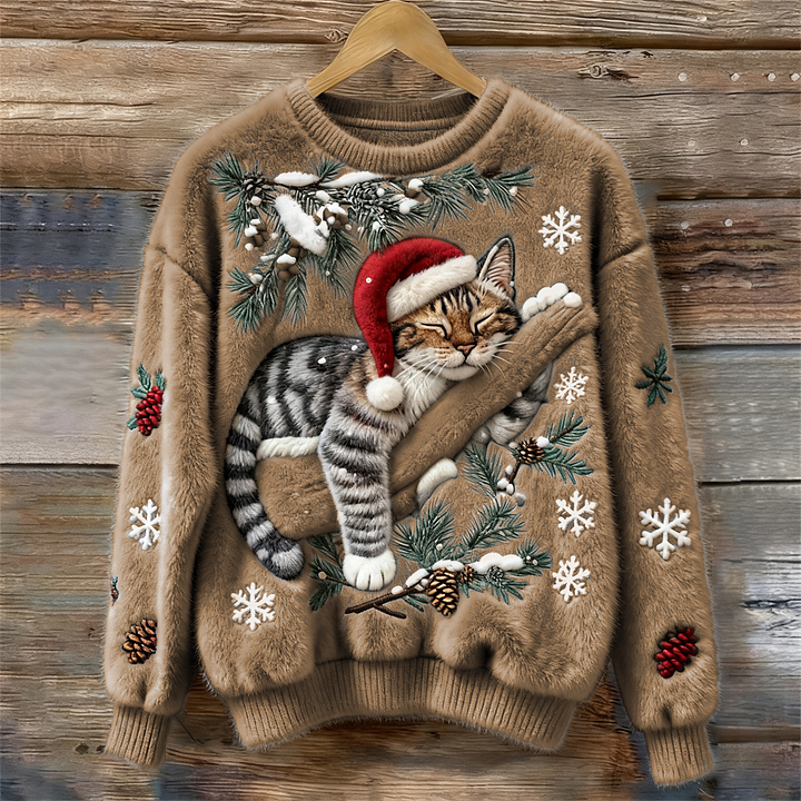 Serena | Winter Christmas Cat Jumper