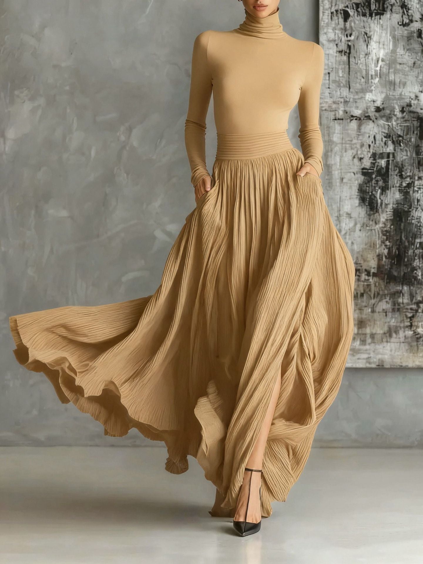 Aline High Waist Maxi Dress