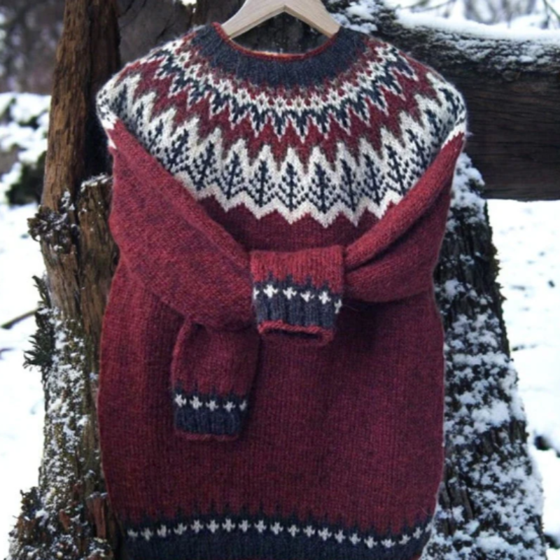 Velvo | Elegant Vintage Crew Neck Jumper