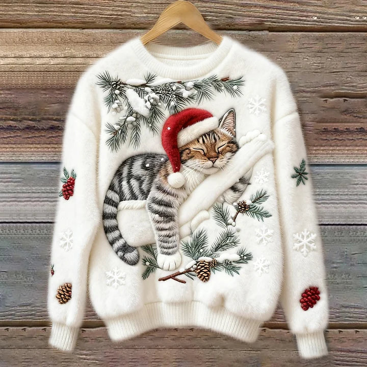 Serena | Winter Christmas Cat Jumper