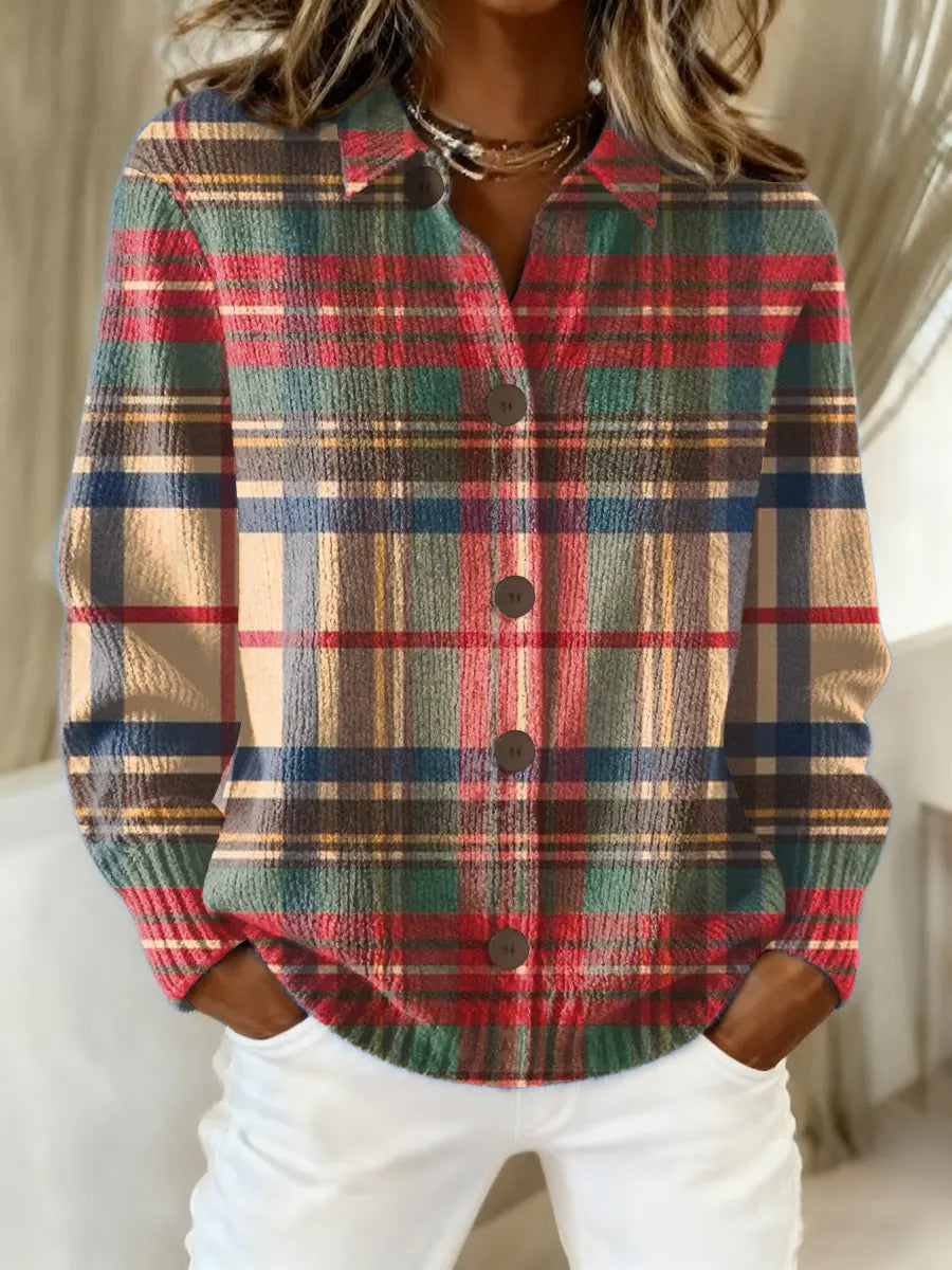 Thalia™ |  Knit Checked  Cardigan