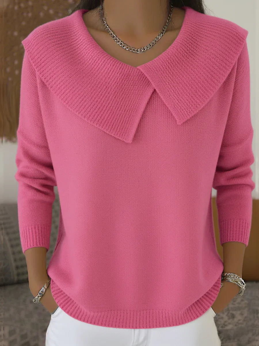 Women’s Lapel Collar Christmas Sweater